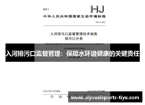 入河排污口监督管理：保障水环境健康的关键责任